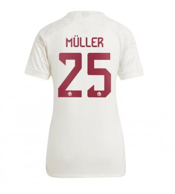 Lacne Ženy Futbalové dres Bayern Munich Thomas Muller #25 2023-24 Krátky Rukáv - Tretina